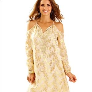 Lilly Pulitzer Gold Fulton Dress Small